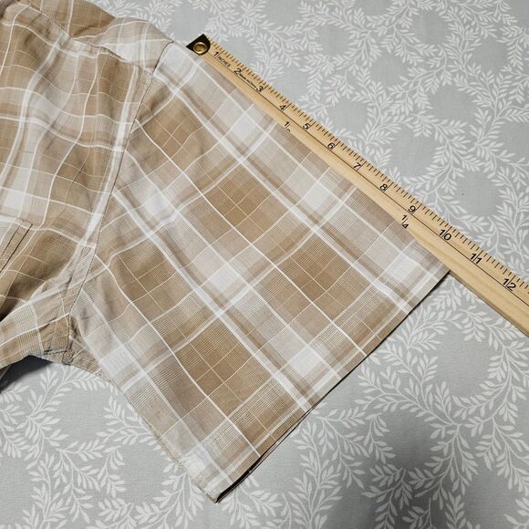 Tommy Hilfiger Light Brown Plaid Shirt Size L Please read description! - Picture 5 of 11